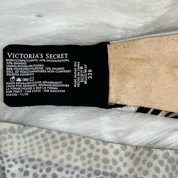 NEW Victoria’s Secret BioFit Multi Way Padded Push Up Bra Tiger Striped 32B NWOT - Picture 7 of 9